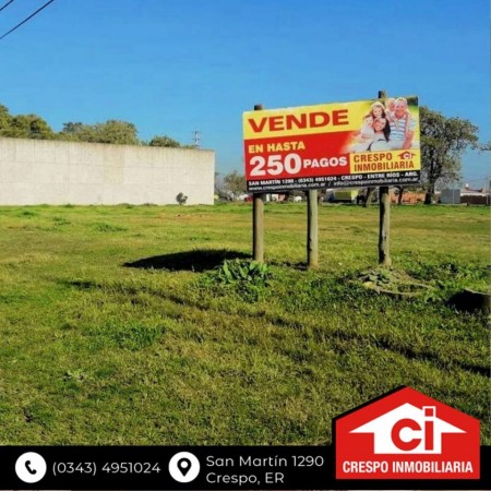 VENTA de Terreno en Crespo