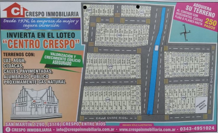 VENTA de Loteos en Crespo