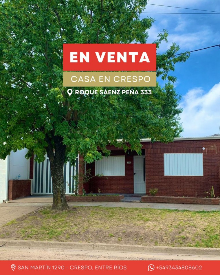 CASA EN VENTA - CRESPO